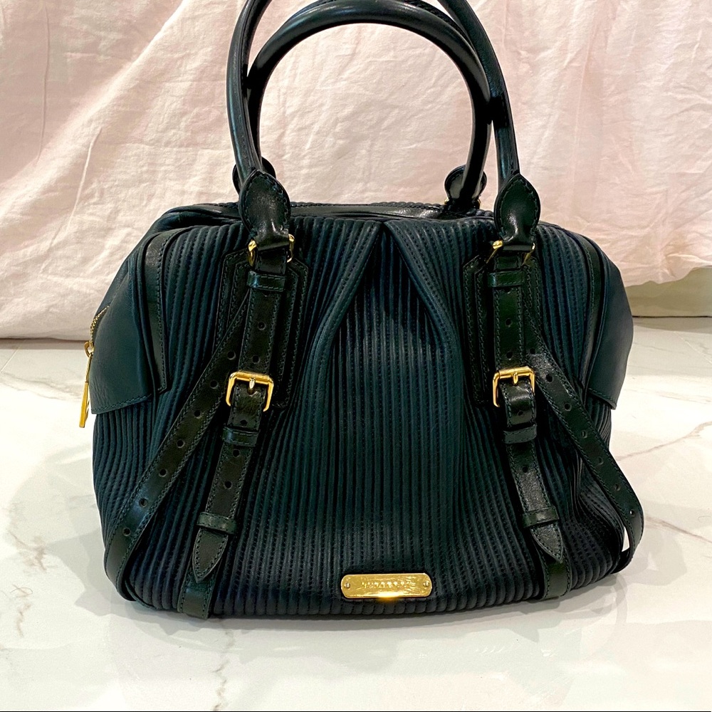 Burberry racer green handbag